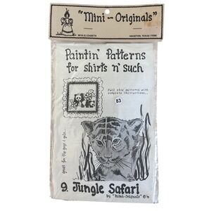 1975 Mini-Originals Painting Patterns Jungle Safari Retro 70s DIY Craft Kit